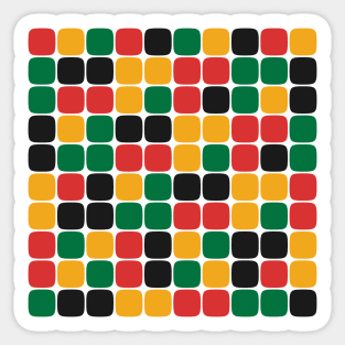 Squircle Pattern (Rasta Colours) Sticker